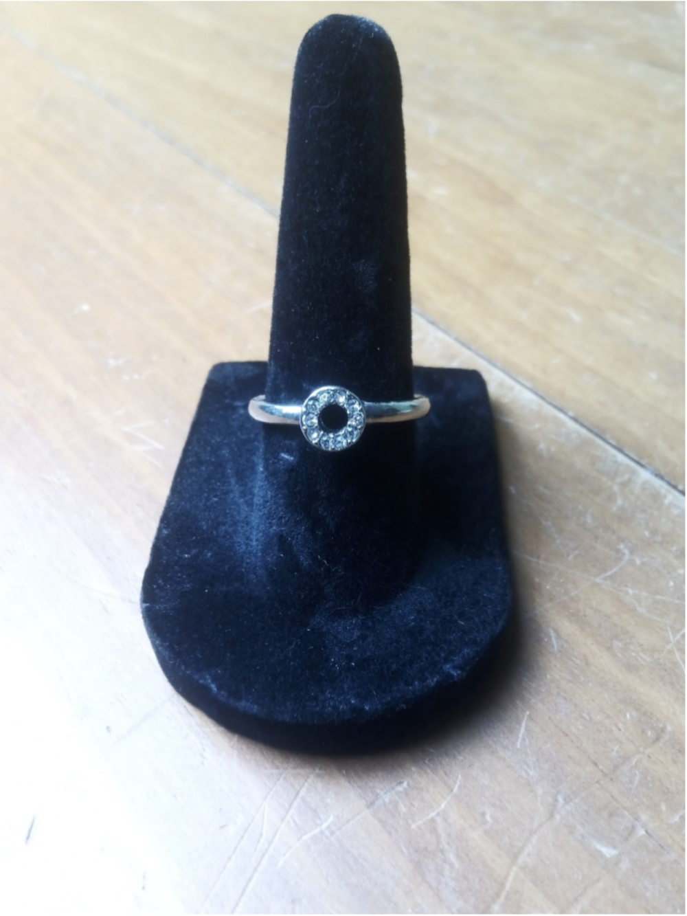 Women's Unbranded Silver Tone Crystal Circle Ring One Size